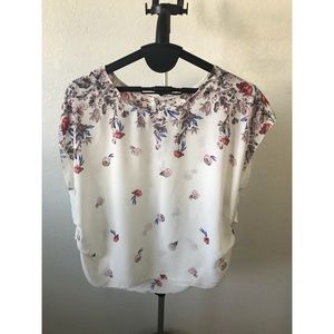 Floral White Blouse
